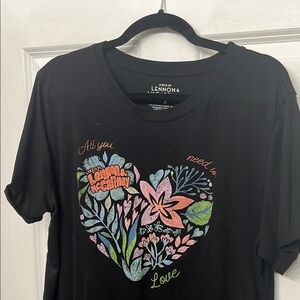 Torrid Black Graphic Tee - Heart Design
